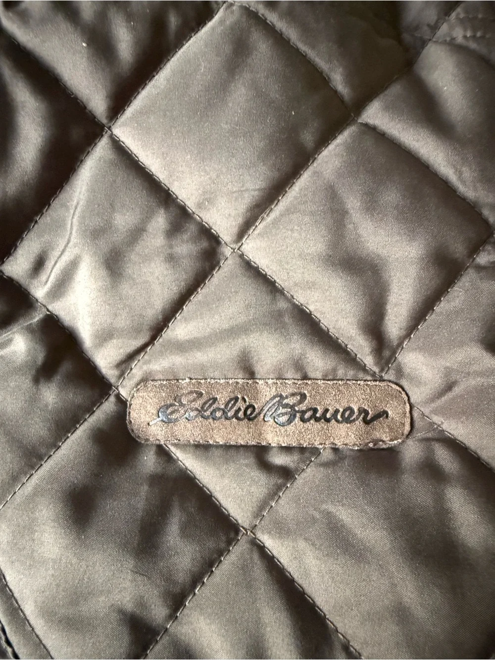 Eddie Bauer Brown Quilted Dog Jacket